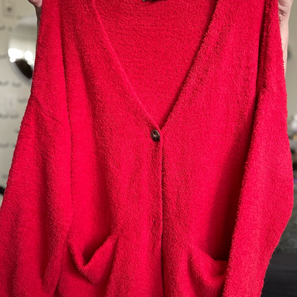 Fashion Nova Soft Red Cardigan